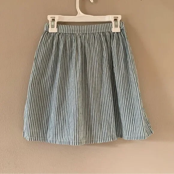 Tocoto Vintage Linen Blend Striped Skirt - Picture 8 of 8